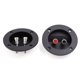 thumbnail image 1 of 2 Pcs 3.5" Diámetro Altavoz de Audio Redondo Taza 2 Terminales Placa de Conexión Negra, 1 of 3
