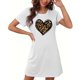 thumbnail image 4 of Camisón corto de talla grande para mujer, camisón de manga corta con estampado de pecho a la moda, camisón para mujer, 4 of 5