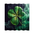 thumbnail image 2 of Hometravel Four Leaf Clover Design Waterproof Shower Curtain, Polyester Bathroom Decoration with Hooks, Decorative Curtain for Bath, Home, 180x180cm, Accessory, 2 of 6