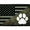 US Camo Paw Flag Morale Patch, variant on Bone American - Flag - Removable Patch