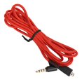 thumbnail image 1 of Cable de sonido de repuesto ANGGREK Cable trenzado rojo Para auriculares Para juegos 2m, 1 of 8