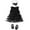 Black, variant on Summer Dresses For Girls Spring Print Ruffle Sleeveless Princess Dress Shoes Headbands 3Pc Clothing For 18-24 Months
