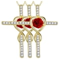 thumbnail image 1 of Cadenas Religiosos RoseGrace03 3Pzas Oro Collar Cruz/Rosa Infinita Dije 2x3cm Metal. High Monaco MXOEG-003, 1 of 5