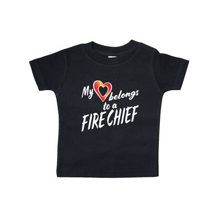 

Inktastic My Heart Belongs to a Fire Chief with Red Heart Gift Baby Boy or Baby Girl T-Shirt