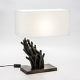 thumbnail image 2 of Modern Home Angled Driftwood Nautical Wooden Table Lamp - Blackwood, 2 of 7