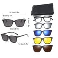 thumbnail image 3 of Unatoiry 5pack/lot Fashionable And Functional Magnetic Clip On Glasses For Helper Type 2 1Set, 3 of 6
