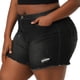 thumbnail image 1 of Women's Plus Size Denim Shorts Raw Hem Casual Shorts Black 2X, 1 of 6