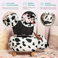 thumbnail image 6 of Critter Sitters 15-in. Seat Height Black-White Cow Animal Shape Storage Ottoman, 6 of 25