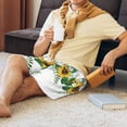 thumbnail image 6 of Rocae Sunflowers (2) for Men's Soft Sleep Pajama Shorts, Waistband and Pockets, 6 of 9