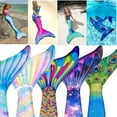 thumbnail image 4 of Mermaid Tail Swimwear with Floral Pattern No Monofin for Women and Girls, 4 of 7