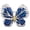 Sapphire Blue, variant on Vintage Butterfly Brooch for Women, Crystal Rhinestone Statement Pin, Large Colorful CZ Insect Brooch for Coat, Dress, Scarf, Gift Jewelry.