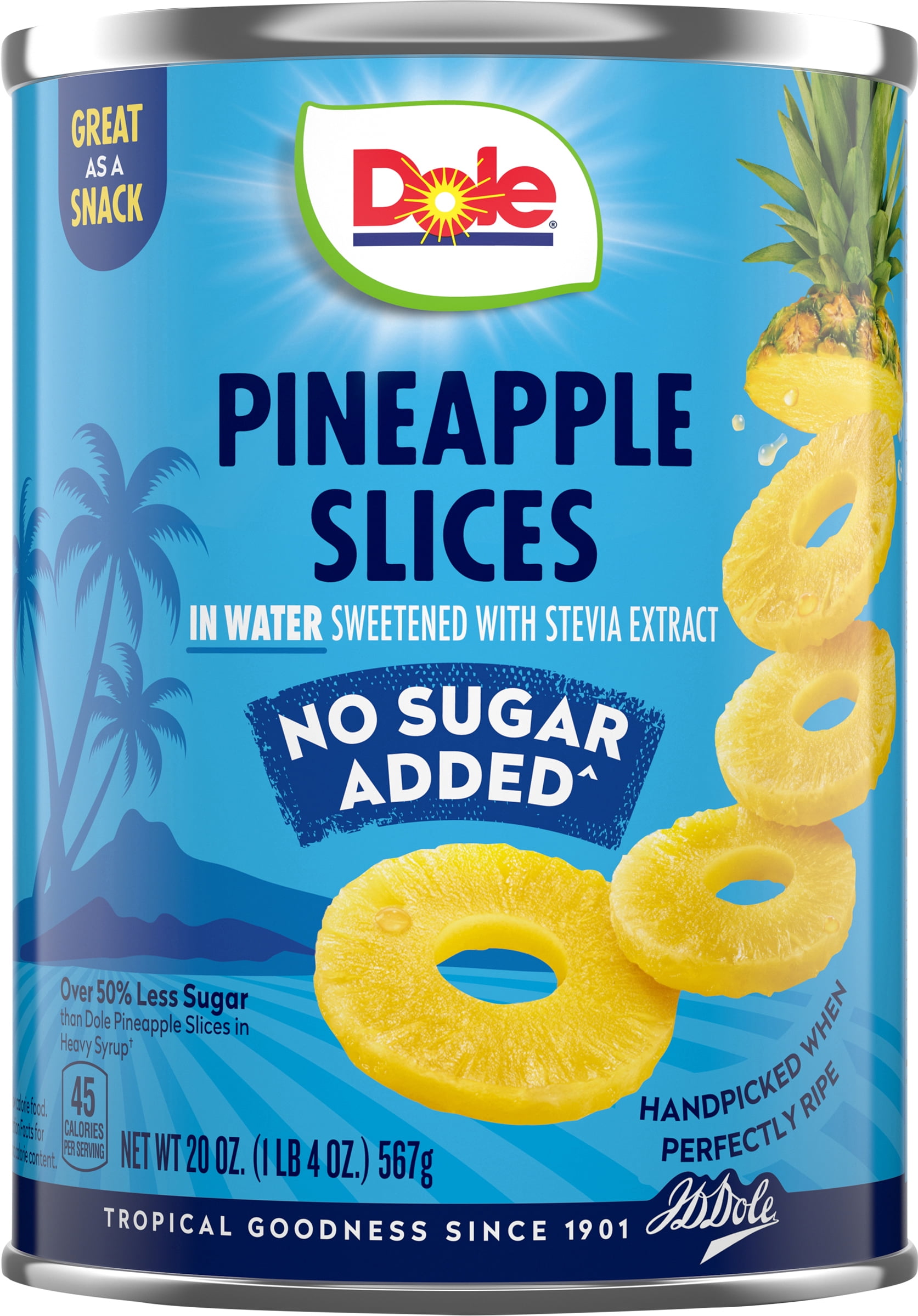 (5 pack) Dole No Sugar Added^ Pineapple Slices in Water^^, 20 oz Can