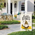 thumbnail image 3 of Gnome Bee Summer Garden Flag 12.5x18 Double Sided for Outside, Hello Sunshine Sunflower Seasonal Yard Flag Outdoor Farmhouse Decoration 16-12, 3 of 6