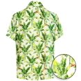 thumbnail image 2 of LA LEELA Men's Hawaiian Shirts Short Sleeve Button Down Shirt Men's Hawaii Shirts Boho Holiday Casual Summer Beach Shirts for Men Funny XS Banana Leaves, Autumn Beige, 2 of 6