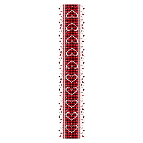 Eoozwa Valentines Day Holiday Table Runner for Farmhouse Parties Flower Dresser Scarves Xmas Home Gatherings Kitchen Dinner Table,13X71in