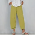thumbnail image 1 of Jienlioq Women's Summer Loose Wide Legged Fashion Solid Color Capris, Small, 1 of 5