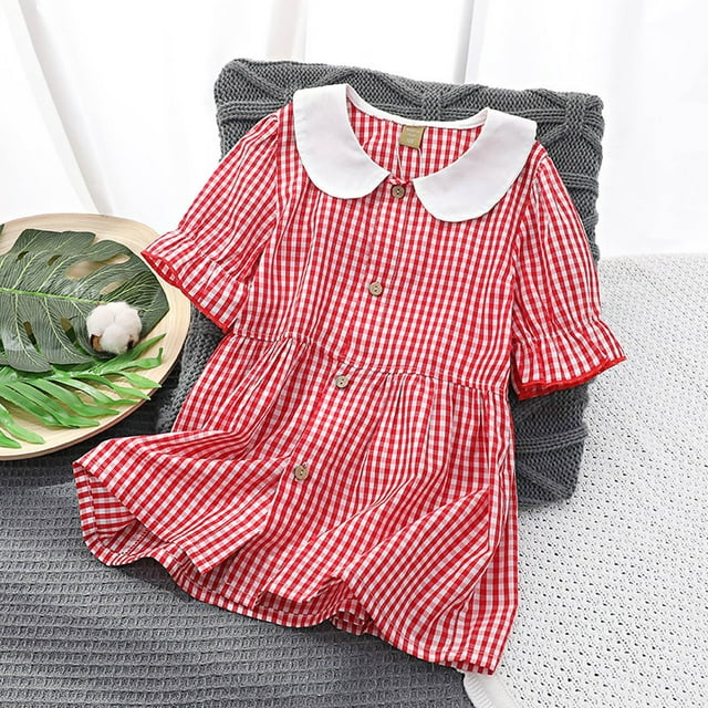 LOVZFMLL Robe d'Été à Imprimé Floral pour Filles Manches Courtes Col Rond Jupe Princesse