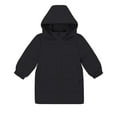 thumbnail image 3 of BRGZLK Boys Coats Lightweight Padded Coat Solid Color Long Sleeved Zipper Hooded Windproof and Warm Mid-length Style Winter Outwear with Pocket Black 14-15 Years, 3 of 4