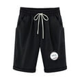 thumbnail image 4 of Women's Half Pants Linen Cotton Loose Pants Casual Elastic Waist Shorts Fashionable Printing Elastic Waist 5-inch Pants Drawstring 5-inch Shorts, 4 of 4
