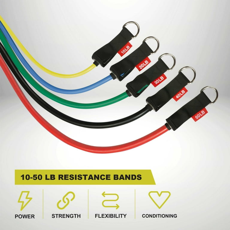 PRCTZ Resistance Band Set with Resistance Tubes, Handles, Ankle