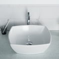 thumbnail image 2 of KRAUS Elavo Square Vessel White Porcelain Ceramic Bathroom Sink, 16 1/2 inch, 2 of 9