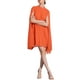 thumbnail image 1 of VESTIDOS DE CHIFFON INSPIRADORES CHIC PARA MUJERES, CON MANGA DE CAPA SUELTA Y FLUIDA, VESTIDO PLEATADO XL NARANJA, 1 of 6