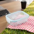 thumbnail image 5 of Tuvgenk Food Storage Containers with Lids Airtight Glass Meal Prep Containers Reusable Freezer Safe 1 Compartment Stackable Snap Leakproof Rectangle Travel Use, 5 of 7