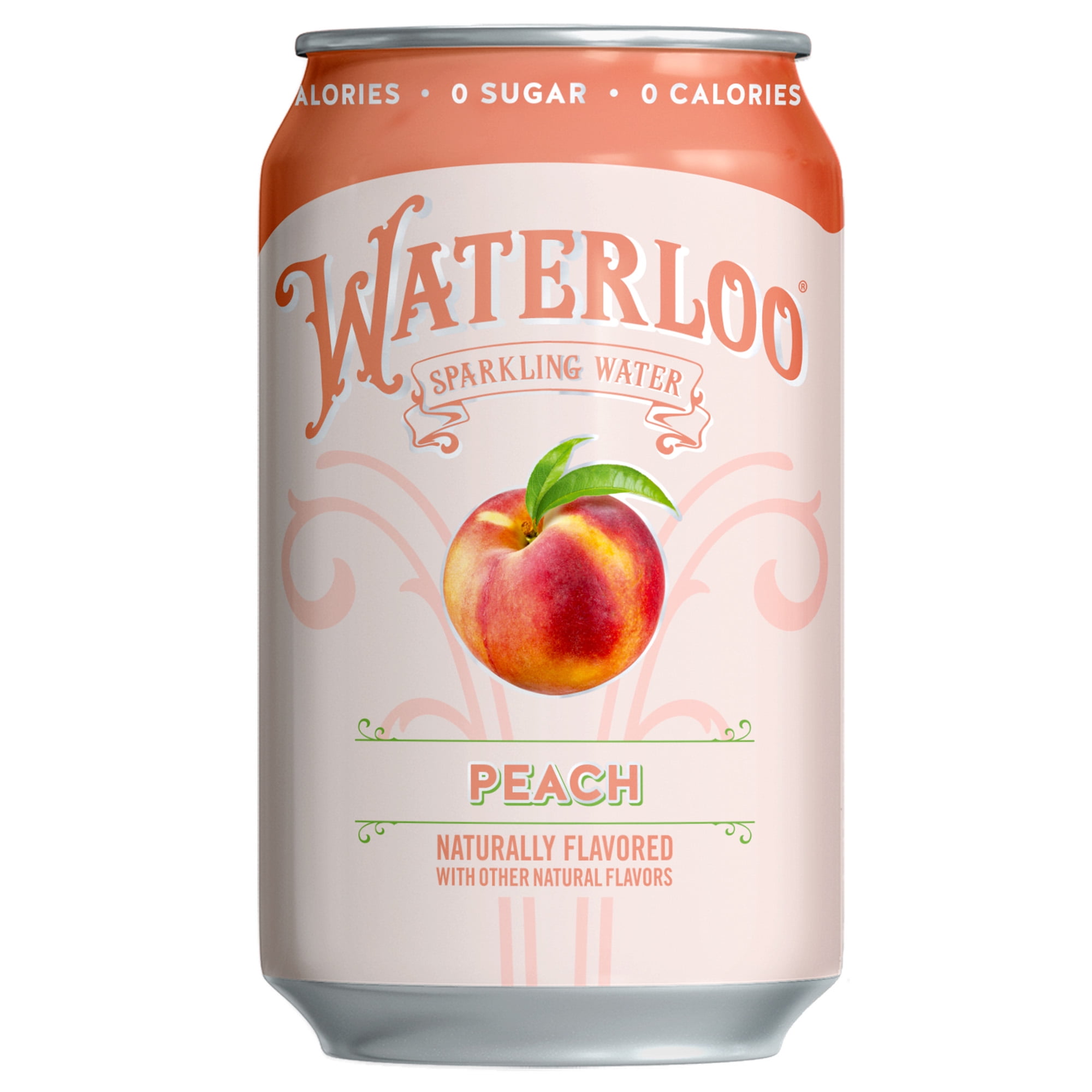 (3 pack) Waterloo Sparkling Water, Peach, 12 fl oz, 8 pack cans