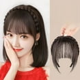 thumbnail image 4 of Wig Headband Air Bangs Natural Invisible Straight Bangs Seamless Natural Forehead Fake Bangs Hairstyle Tools, 4 of 16