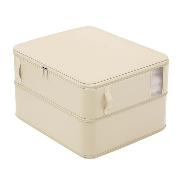 Bolsa de almacenamiento de compresión de tela de satén, ahorra espacio para ropa de cama y ropa; organizador plegable para armario doméstico