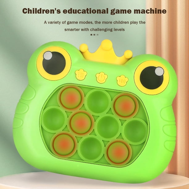 Frog Shape Hit The Gopher Game Machine 4 Modo de juego para regalos de niños (Verde)