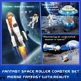 thumbnail image 5 of 2 in 1 Space Roller Coaster Building Set with Rockets, UFO, Satellites, Space Capsules and City Park Friends Compatible with Lego, STEM Building Block Toy Birthday Gift for Kids Boys Girls 6+, 5 of 8