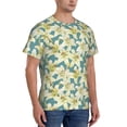 thumbnail image 2 of Vsdgher Lilies Flowers Print Men's Dry Fit Mesh Athletic Shirts Moisture Wicking Tennis T-Shirt Tops, 2 of 9