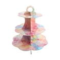 thumbnail image 2 of 3-Tier Cardboard Cupcake Stand 5 Styles Dessert Tower For Birthday Baby Shower Party Decor, 2 of 6