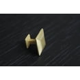 thumbnail image 3 of Hamilton Bowes Satin Brass Cabinet Hardware Square 1.16" Modern Basic Knob Modern Gold Vibrant Amber, 3 of 4