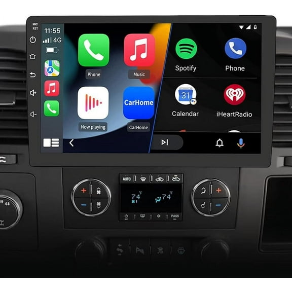 Android Car Stereo Radio Includes All-in-one Dash Kit & Interface for GMC Sierra Savana Chevrolet Silverado Buick,10.1" 1280*720 IPS Carplay Android Auto DSP GPS Navigation FM/AM