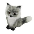 thumbnail image 2 of JINGT Artificial Faux Pelt Fox Ornament Lifelike Fox Model Home Decoration Gray A, 2 of 8