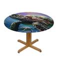 thumbnail image 3 of Orinice Turtle Sea Creatures Fantasy Art Round Table Cover Stain Resistant Washable Indoor Outdoor Tablecloth Kitchen Dining Wedding Parties 100% Polyester Fiber 42-46, 3 of 8