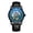 1007 black case blue strap, variant on Men's mechanical watch with genuine leather strap and steel band, waterproof, luminous, stylish and business-appropriate for male students