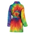 thumbnail image 2 of Spiral Tie Dye Women Bathrobe One Size Univeral Fits, Tie Dye Pattern Fashion Lightweight Plush Fleece Long Robe For Women, 2 of 3