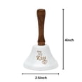 thumbnail image 3 of Bevin Bells Ring for a Kiss Wedding Bell | Loud Cowbell, Tea Bell, or Ornamental Bells | Party & Reception Bell | 6 Pack | Countertop Service Call Bell | Made in CT, USA, 3 of 6