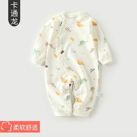

QWZNDZGR Newborn Baby Bodysuit Spring And Autumn Style Men s Treasure Women s Treasure Long-Sleeved Rompers Crawling Clothes Newborn Children s Net Red Sleeping Clothes