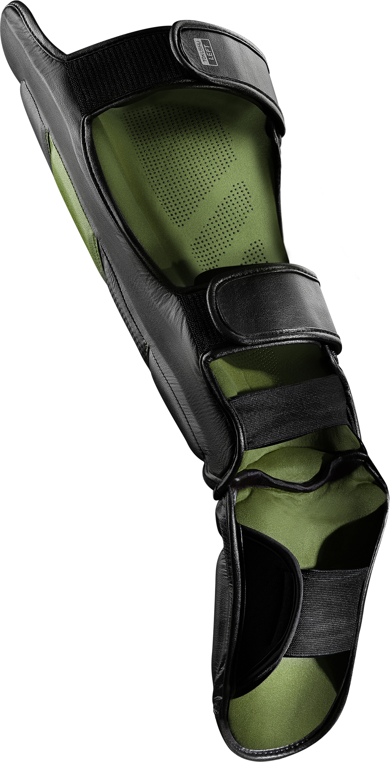 Hayabusa T3 Striking Shinguards, Black/Green Large