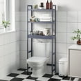 thumbnail image 2 of SONGMICS Over-The-Toilet Storage Bathroom Organizer Toilet Rack with Adjustable Shelf, Gray UBTS001G01, 2 of 5