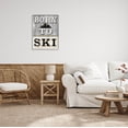 thumbnail image 2 of Stupell Industries Born To Ski Mountain Sign Graphic Art Gray Framed Art Print Wall Art, Design by Livi Finn, 2 of 7