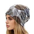thumbnail image 2 of QSAWXQZ Women's Printed Head Wrap Turban Feather Print Soft Stretch Sleep Cap Outdoor Bandana Free Size, 2 of 5