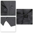 thumbnail image 5 of Cloudstyle Men's Layered Collar Vest, Adjustable Sleeveless Jacket with Side Pockets - Casual Two-Tone Design, 5 of 5