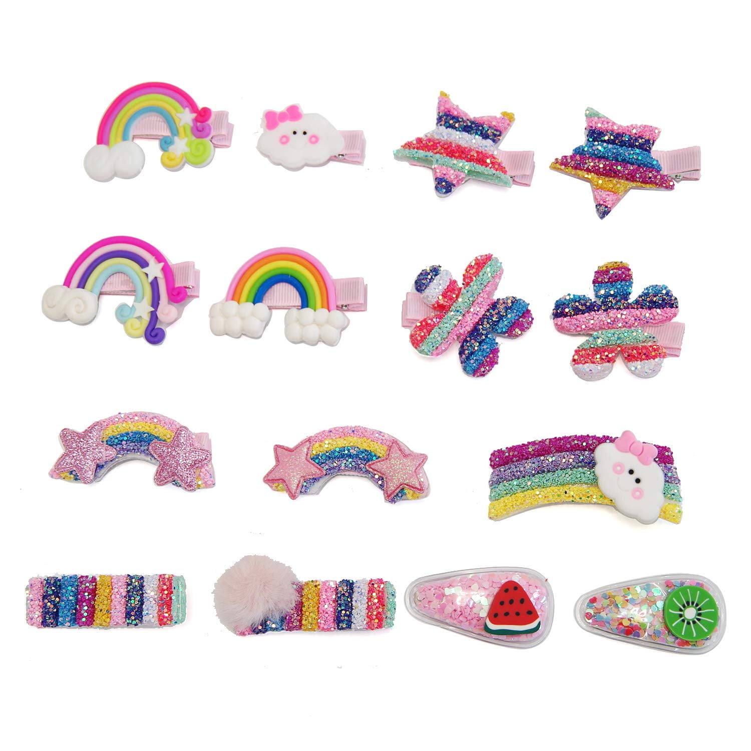 Hair Clips Girls Cute Candy Barrettes Lovely Cloud Patterns Hair Accessories 