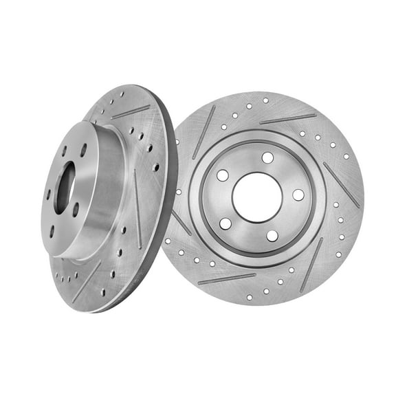 Rear Drilled Slotted Brake Disc Rotors 270mm For 2005-2010 Pontiac G6