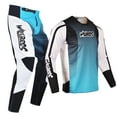 thumbnail image 2 of Willbros Motocross Jersey Pant Combo Men Women Motorcycle MX Gear Set Cycling Offroad Dirt Bike Adult Riding BMX ATV White Blue (Jersey S Pants 30), 2 of 5